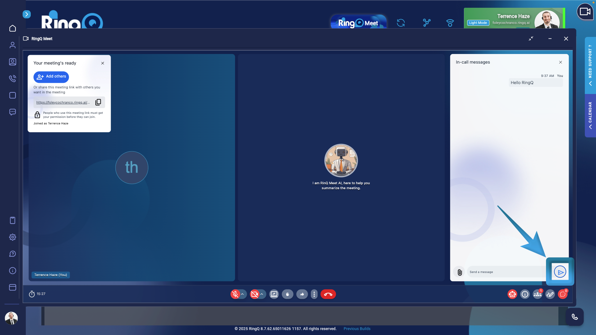 Click on the chat icon.